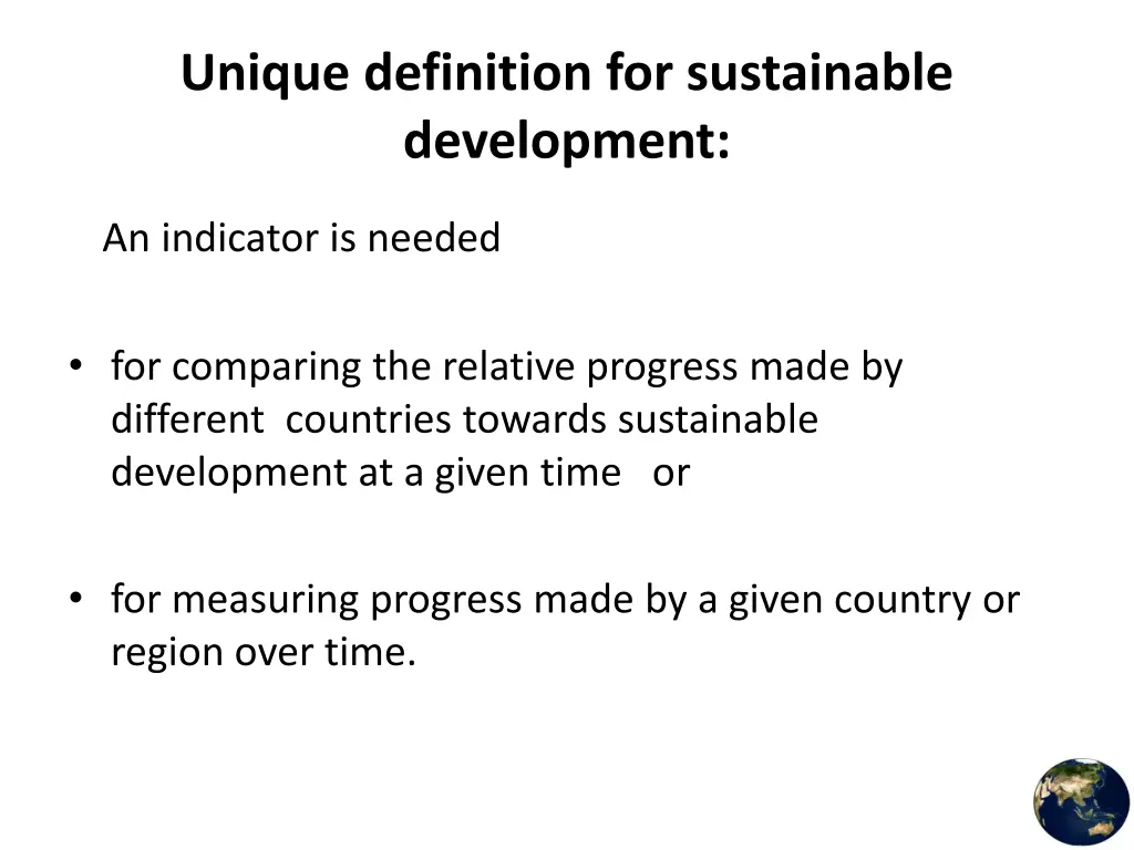 unique definition for sustainable development