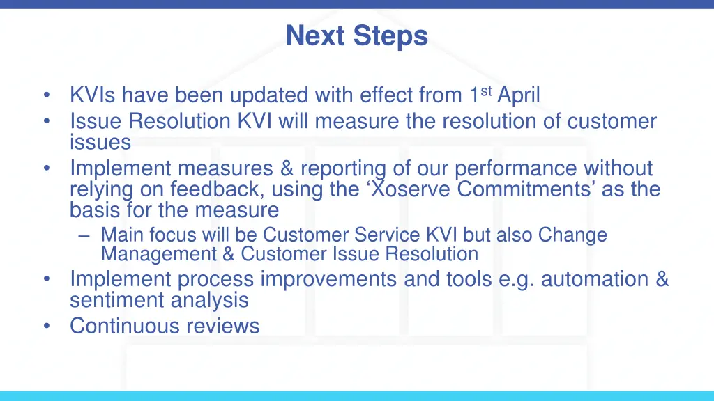 next steps