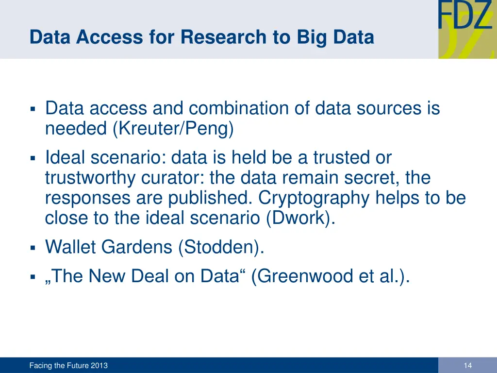 data access for research to big data