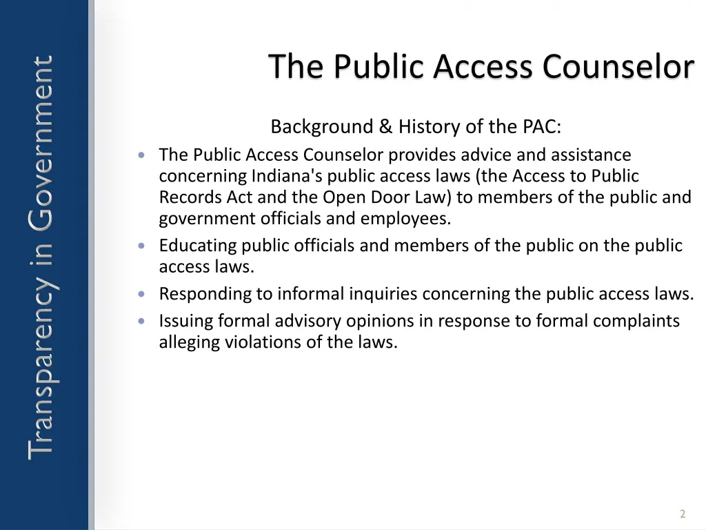 the public access counselor