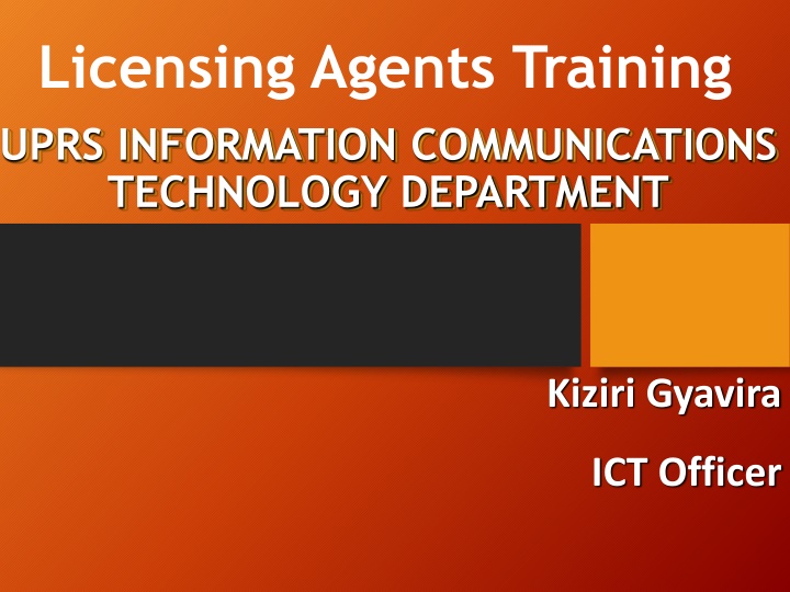 licensing agents training uprs information