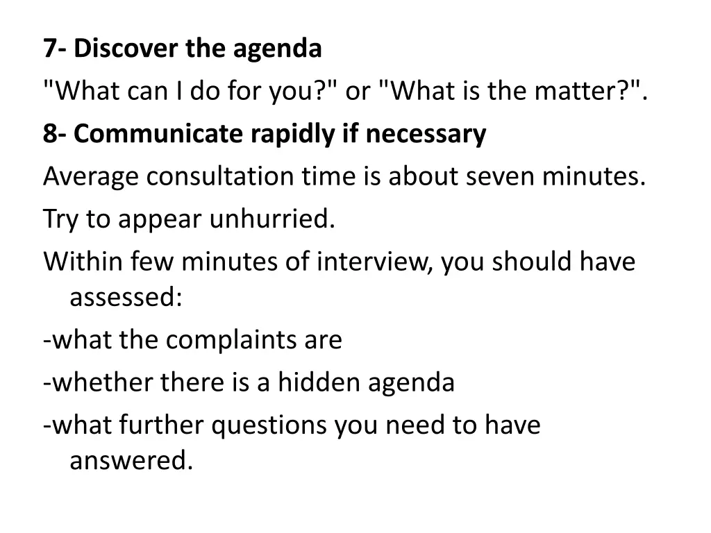 7 discover the agenda what