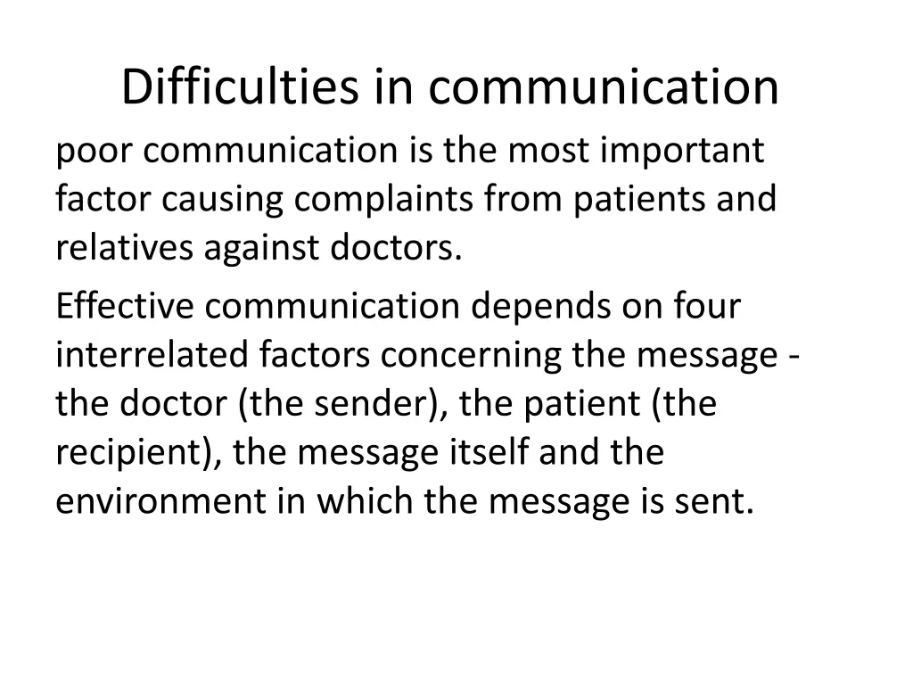difficulties in communication