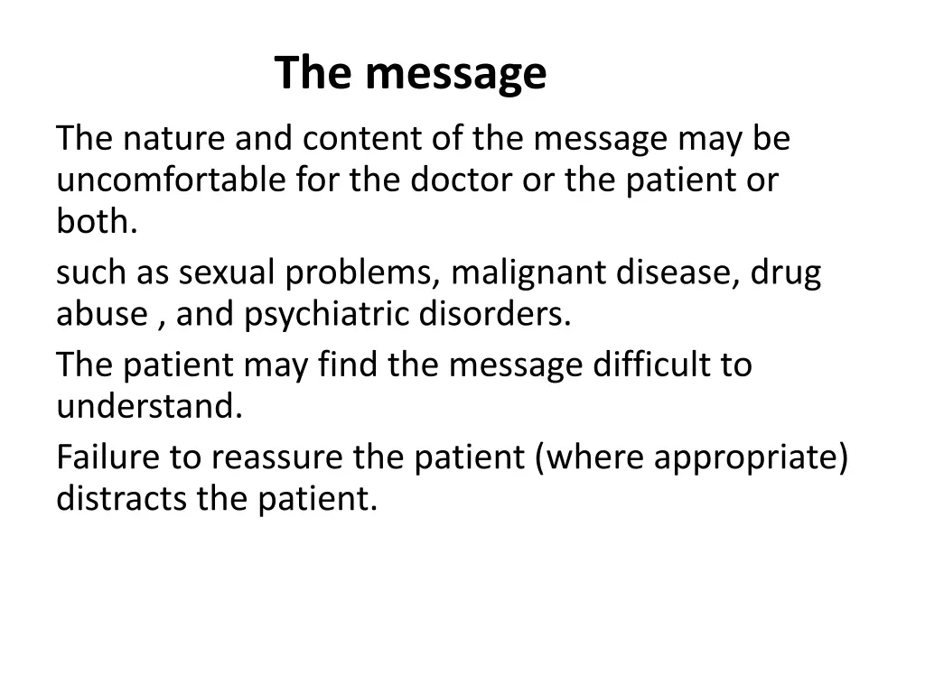 the message