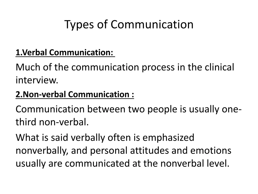 types of communication