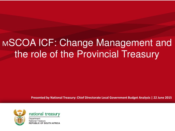 m scoa icf change management and the role