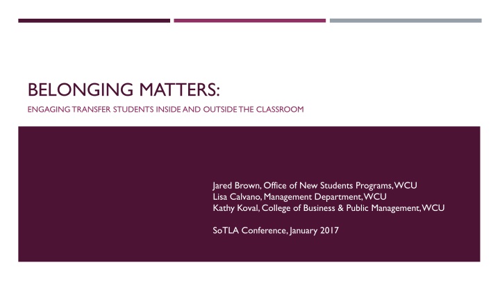 belonging matters