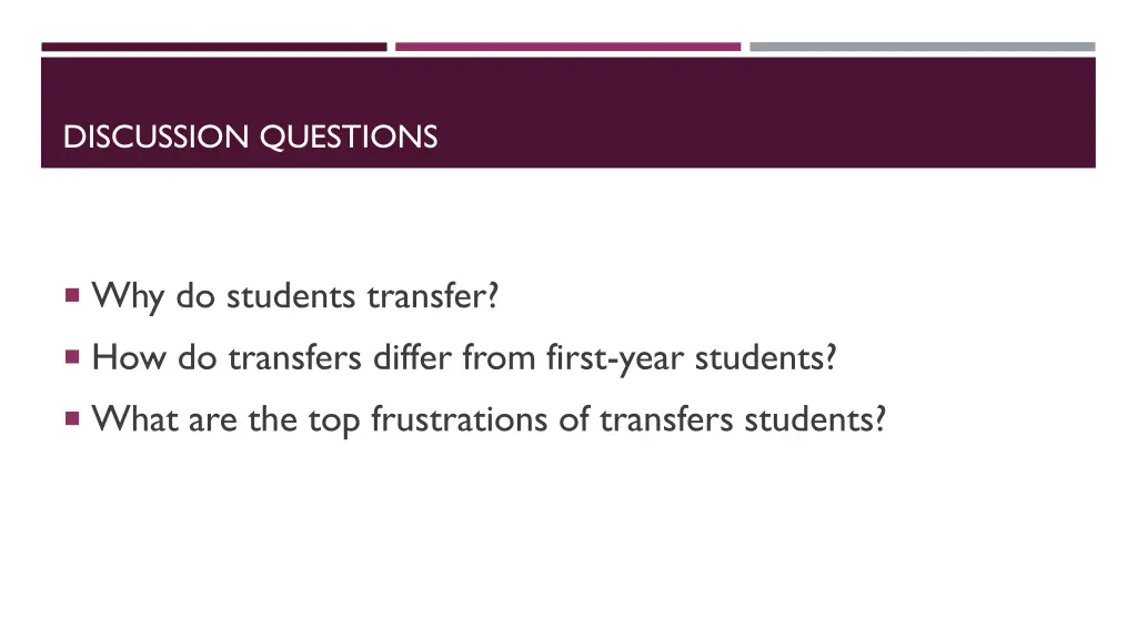 discussion questions