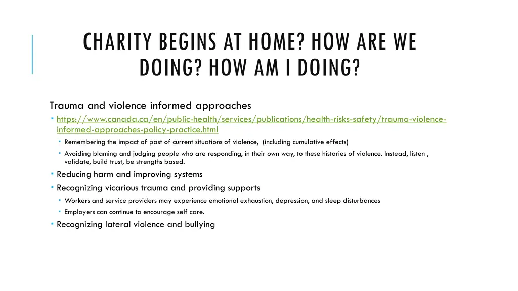 charity begins at home how are we doing