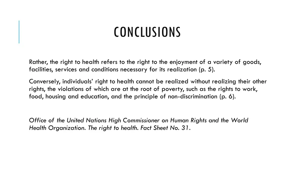 conclusions