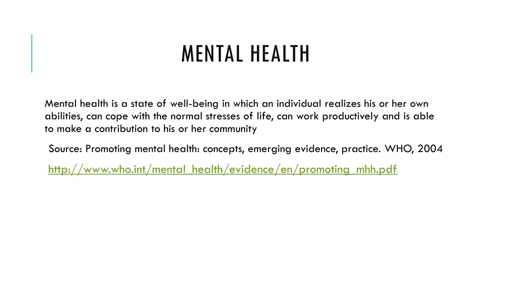 mental health