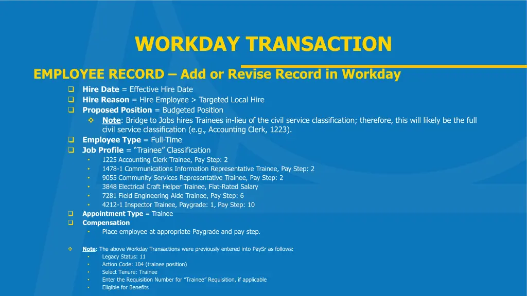 workday transaction