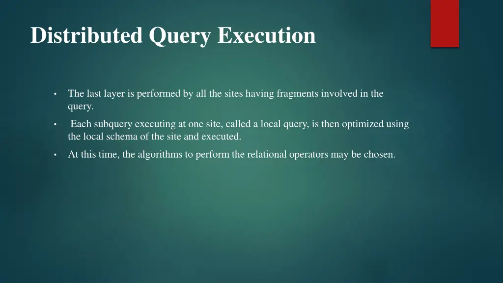 distributed query execution