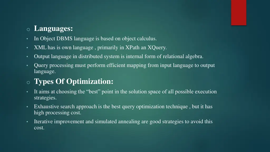o languages in object dbms language is based