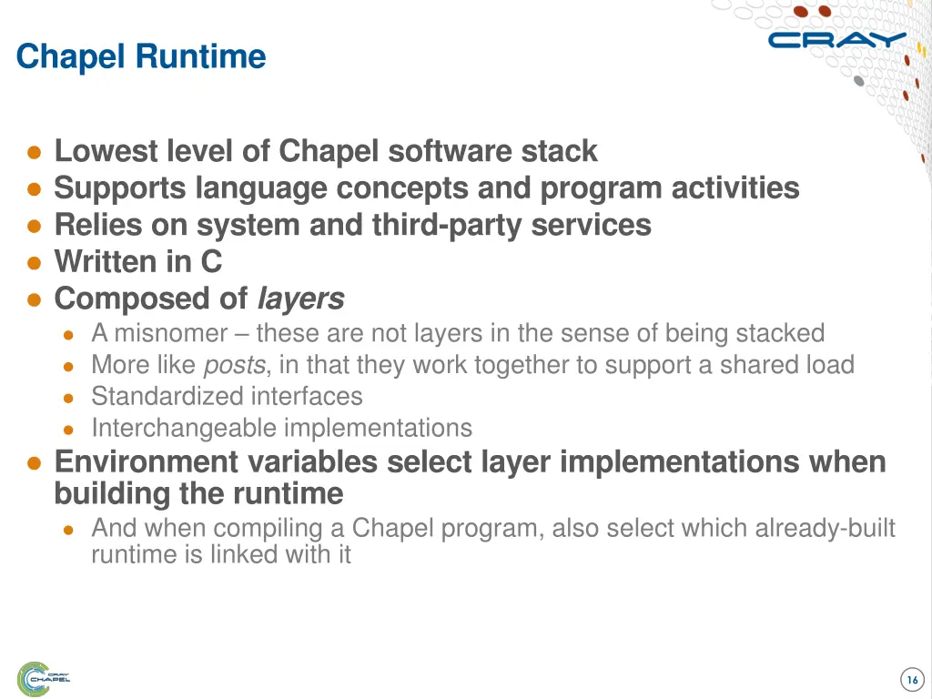 chapel runtime
