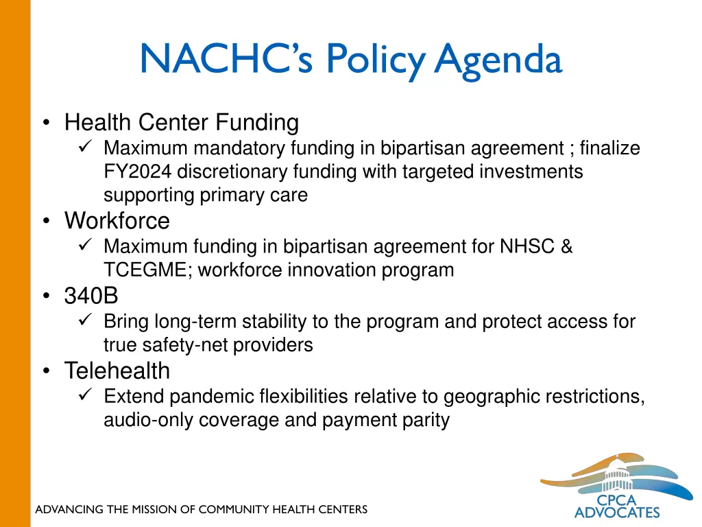 nachc s policy agenda