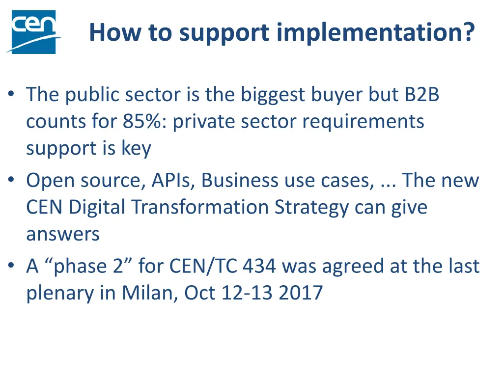 how to support implementation 1