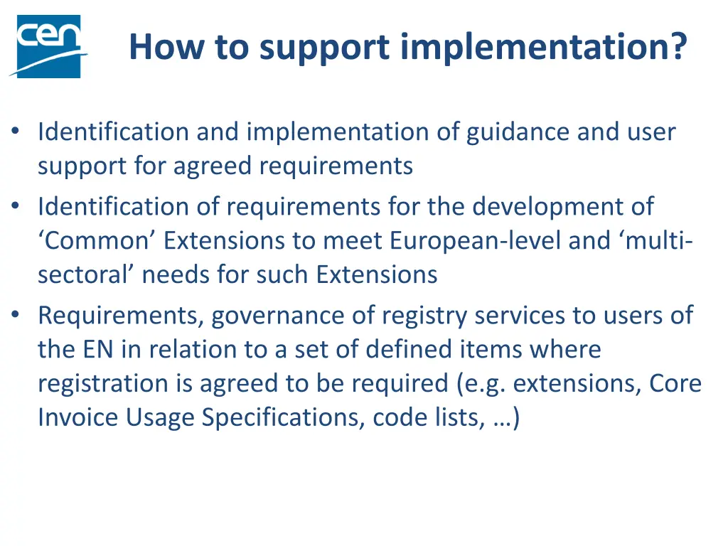 how to support implementation