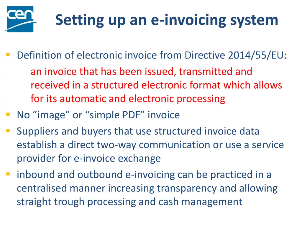 setting up an e invoicing system