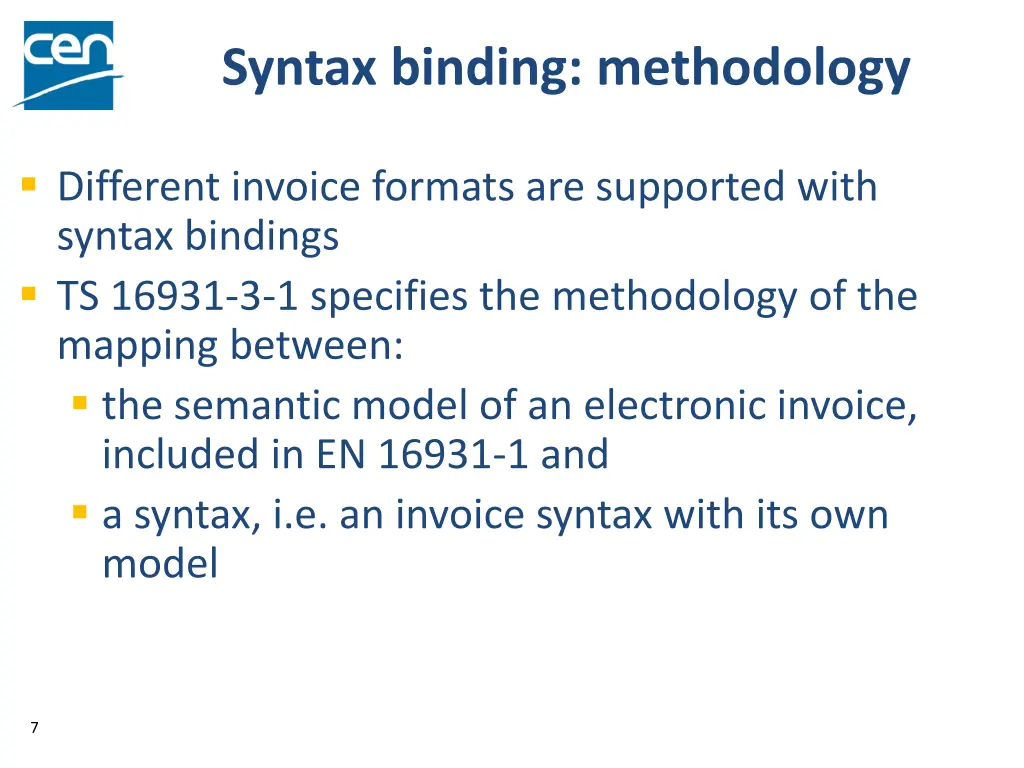 syntax binding methodology