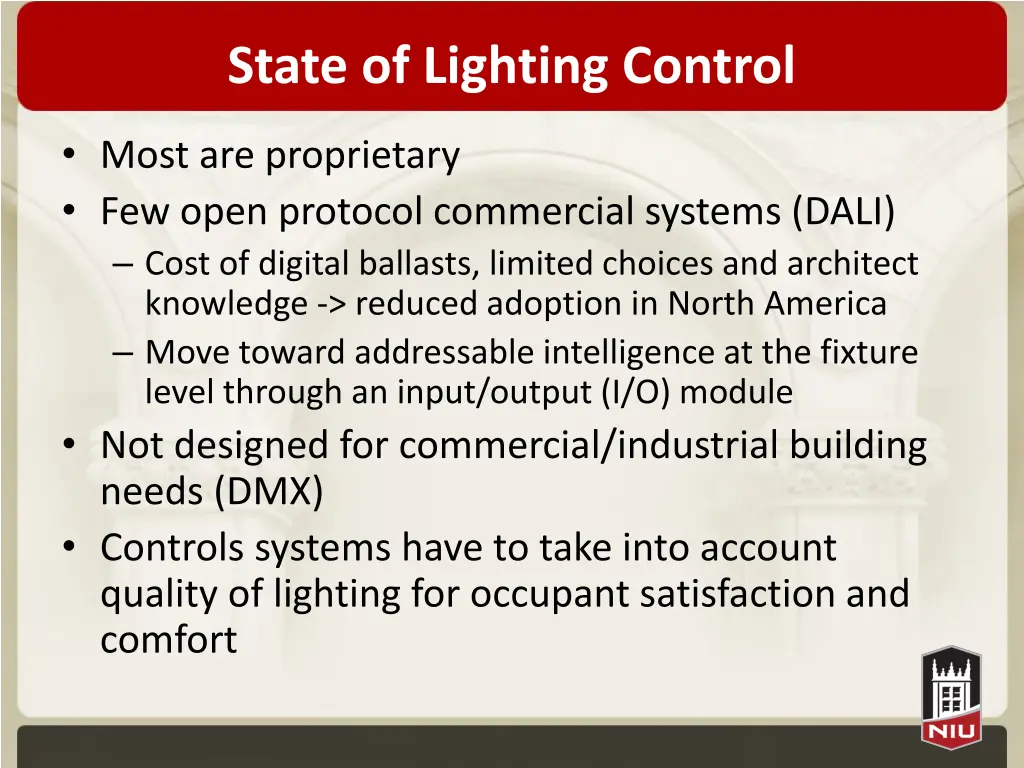 state of lighting control
