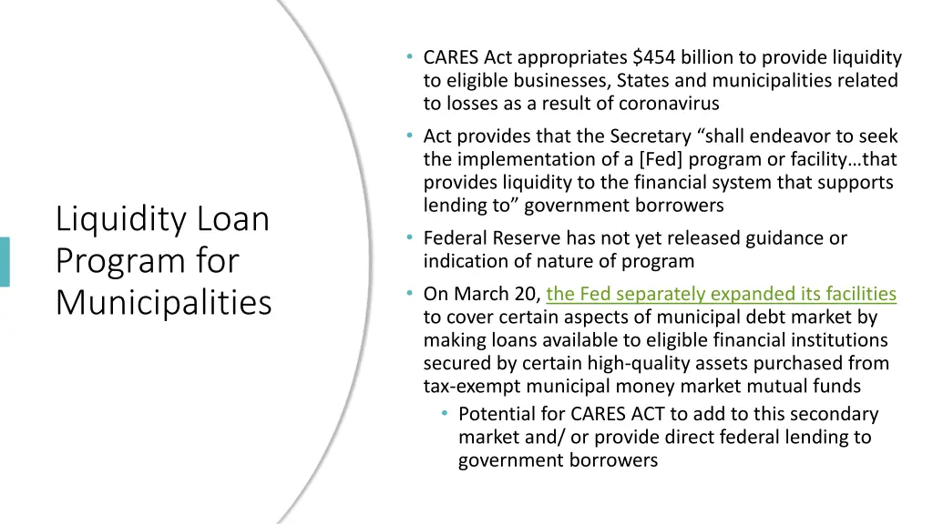 cares act appropriates 454 billion to provide