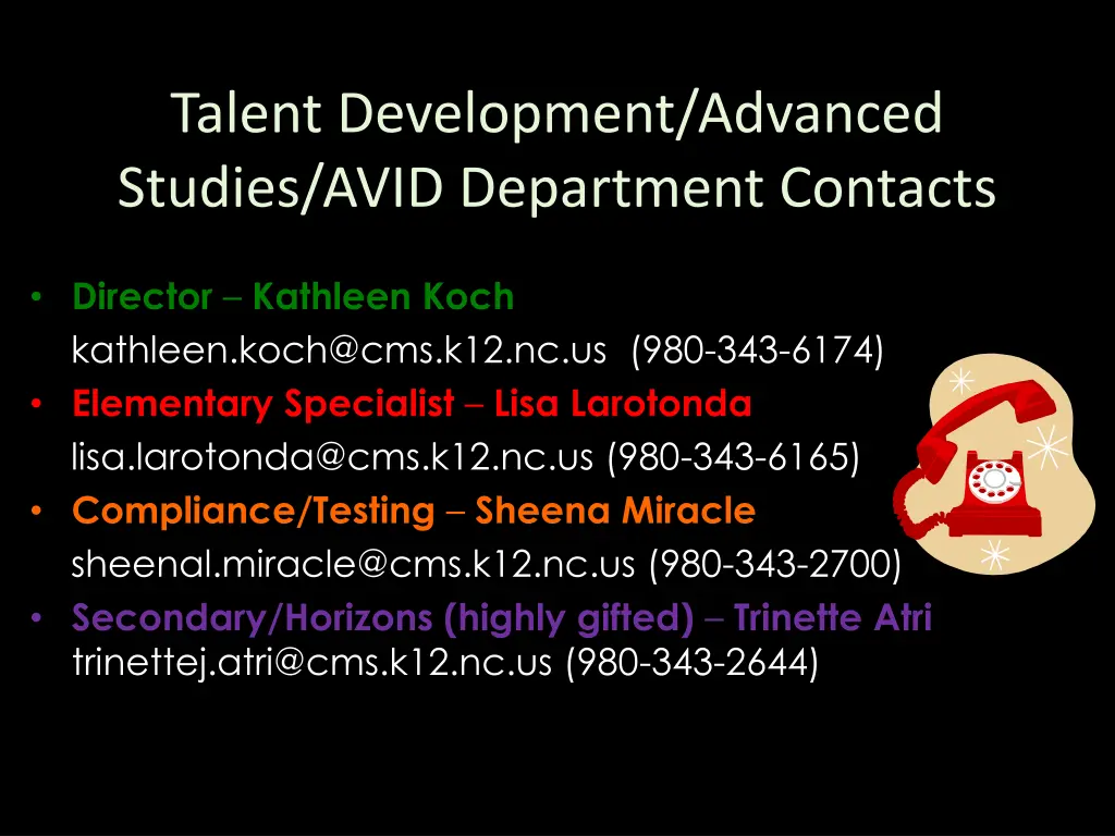 talent development advanced studies avid
