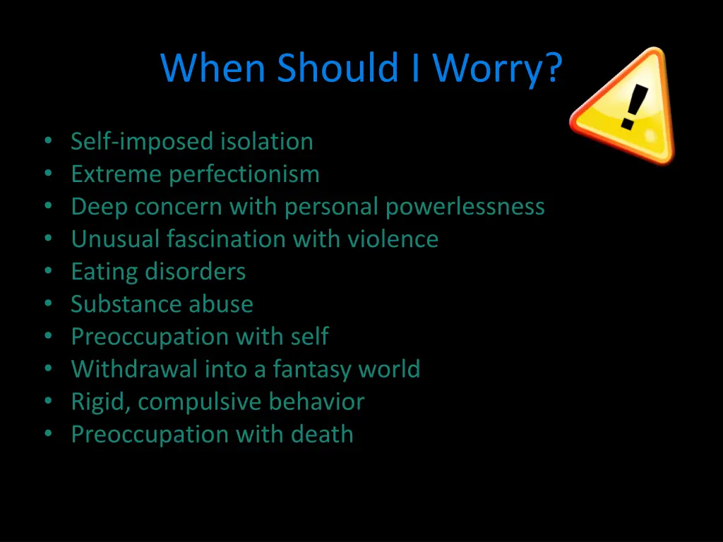 when should i worry