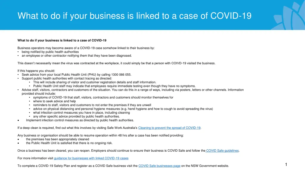 what to do if your business is linked to a case