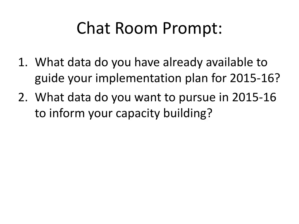 chat room prompt