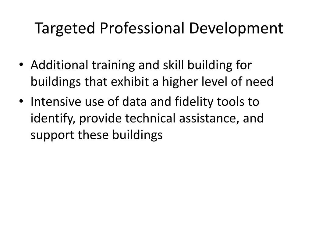 targeted professional development