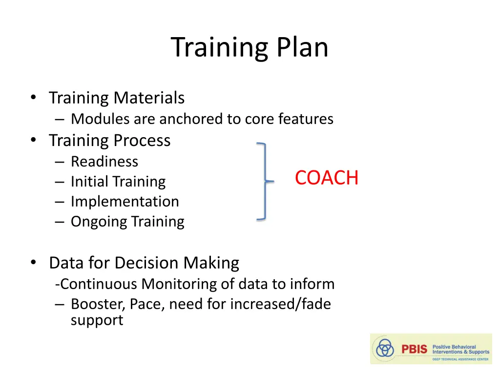 training plan