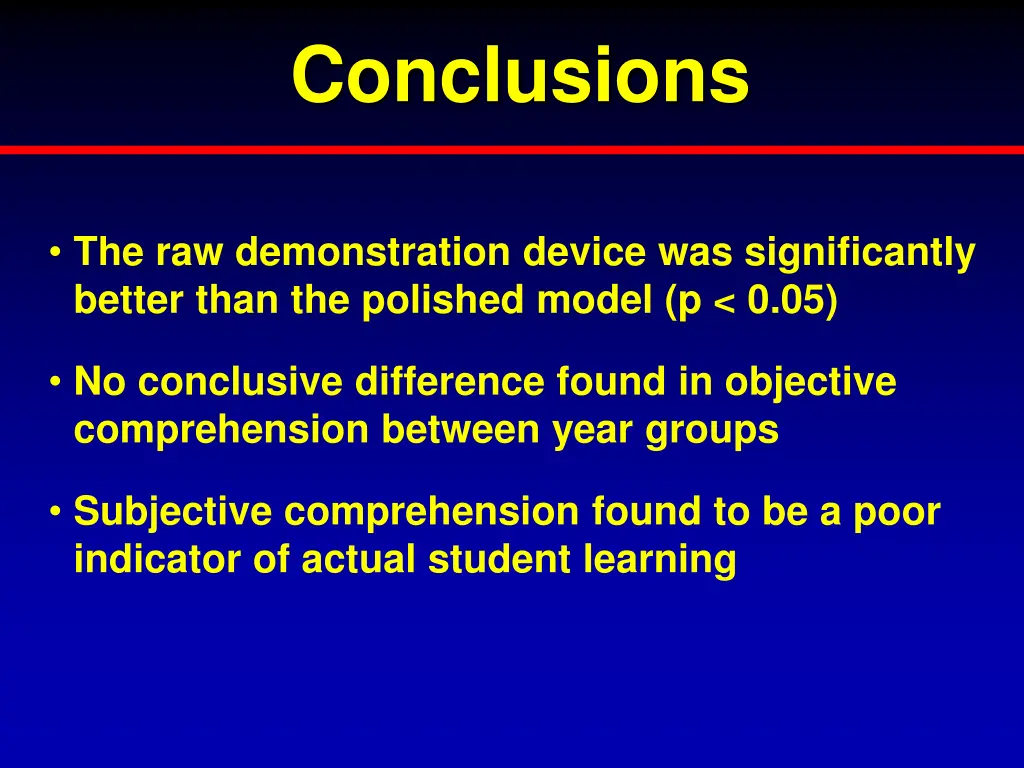 conclusions