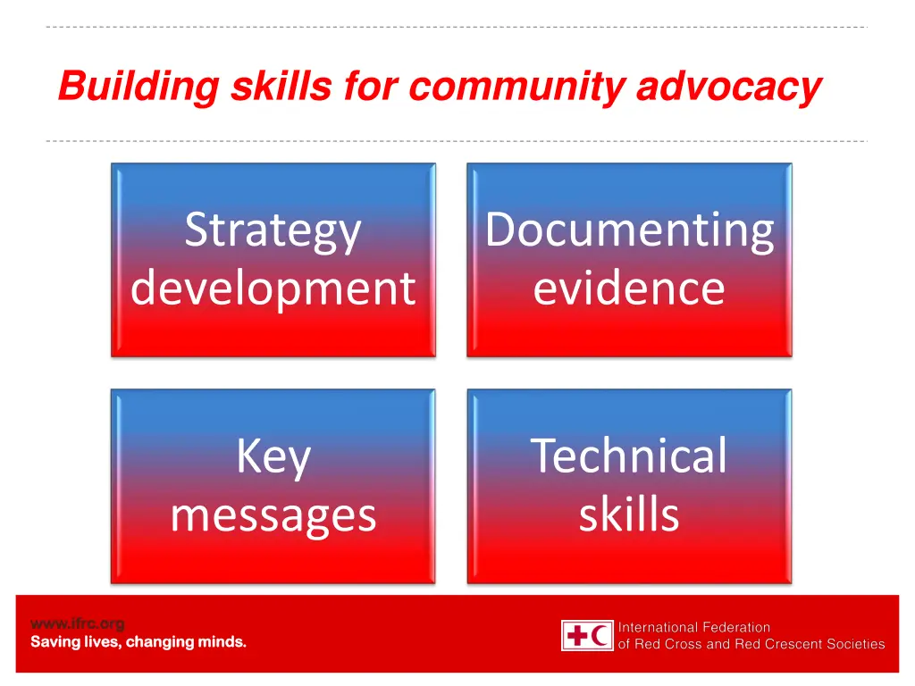 building skills for community advocacy