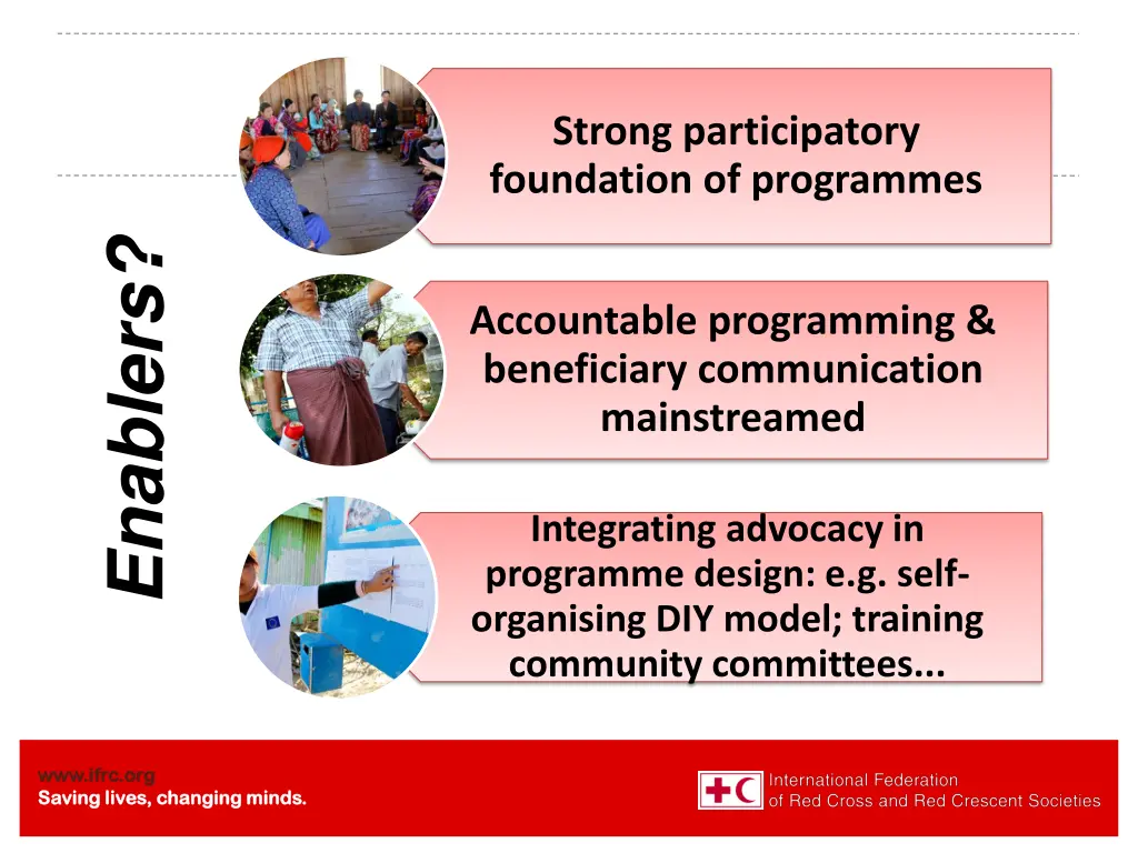 strong participatory foundation of programmes