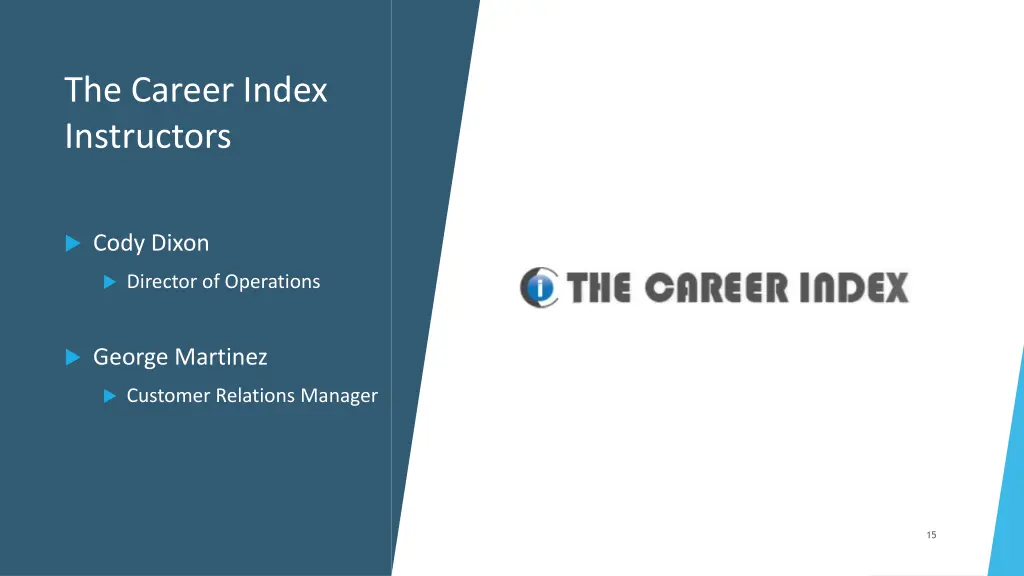 the career index instructors