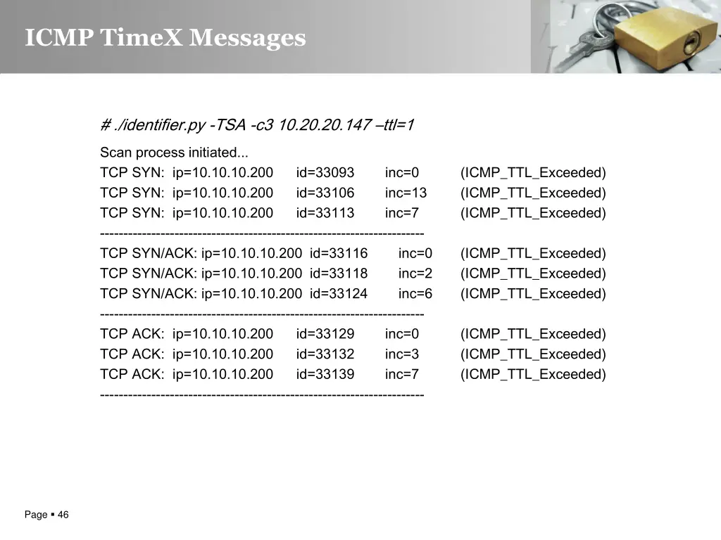 icmp timex messages
