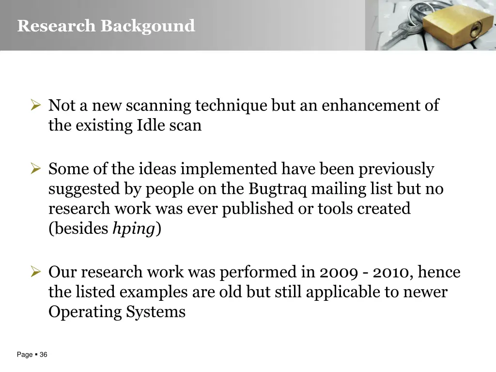 research backgound
