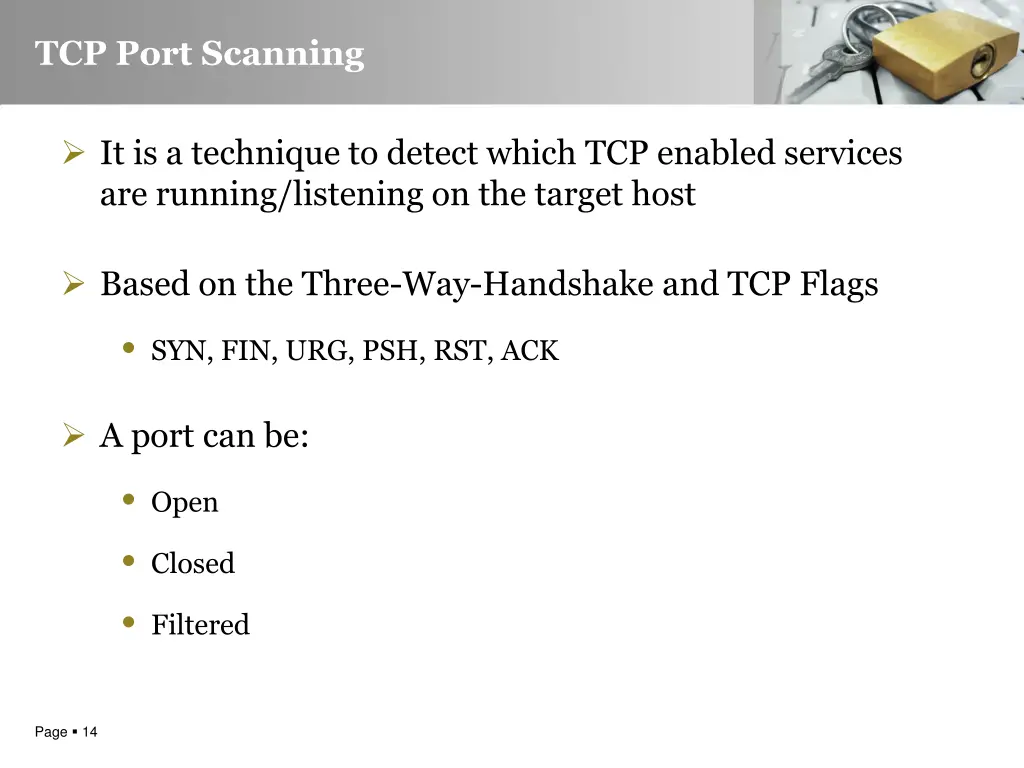 tcp port scanning