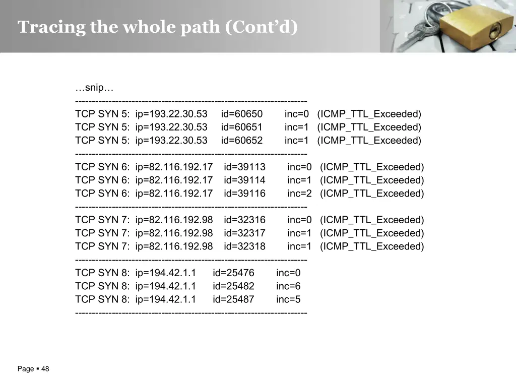 tracing the whole path cont d