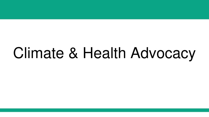 climate health advocacy