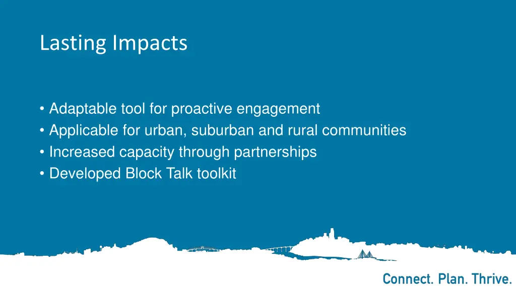 lasting impacts