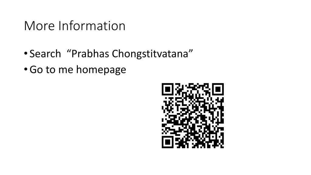 more information