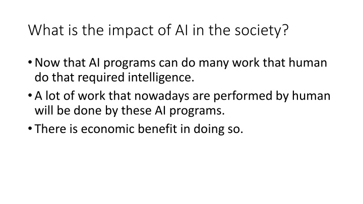 what is the impact of ai in the society