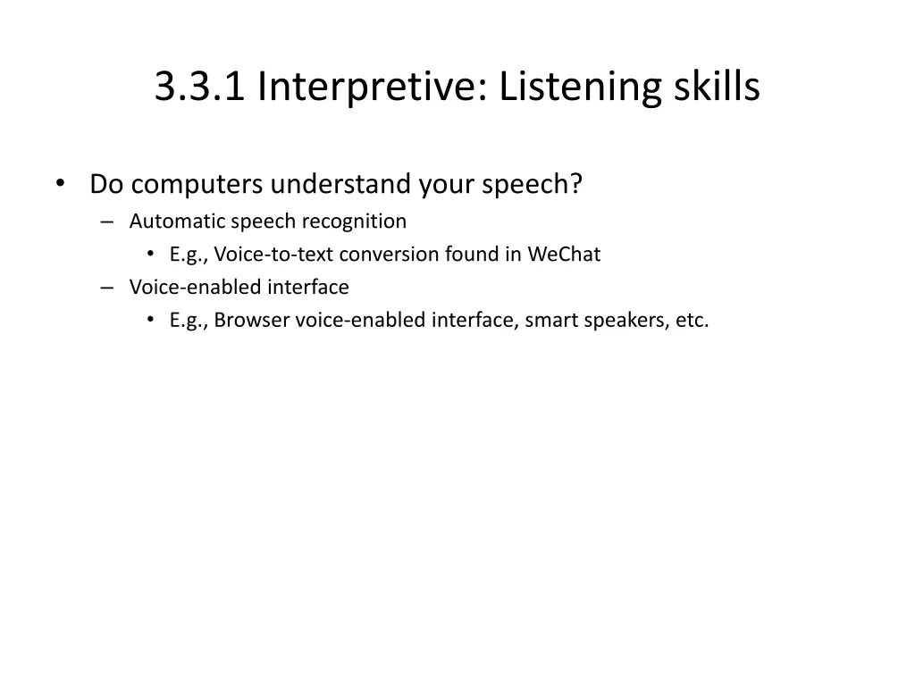 3 3 1 interpretive listening skills