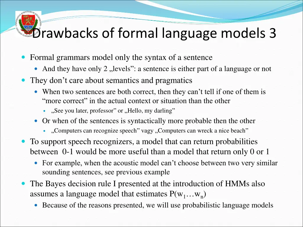 drawbacks of formal language models 3