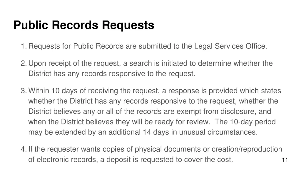 public records requests