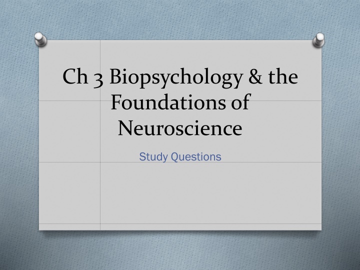 ch 3 biopsychology the foundations of neuroscience