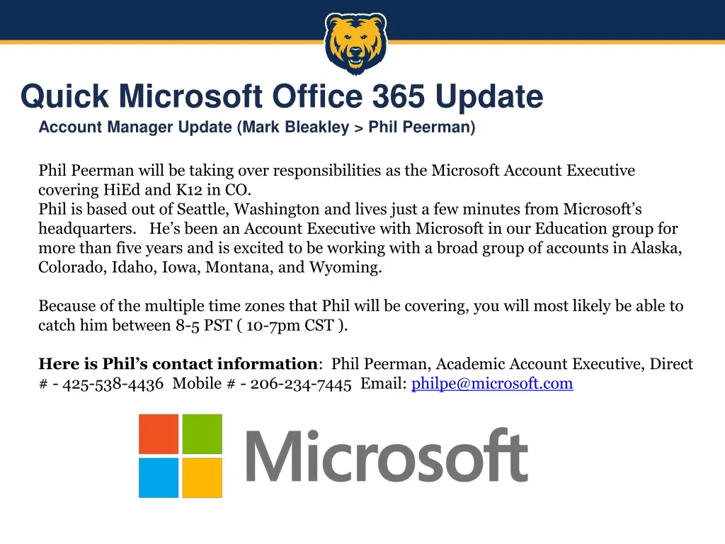 quick microsoft office 365 update account manager