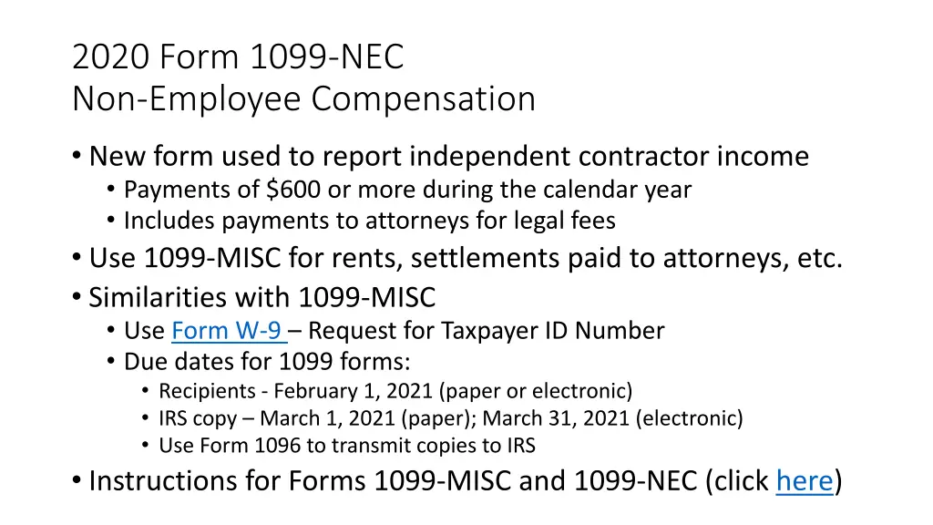 2020 form 1099 nec non employee compensation